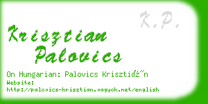 krisztian palovics business card
